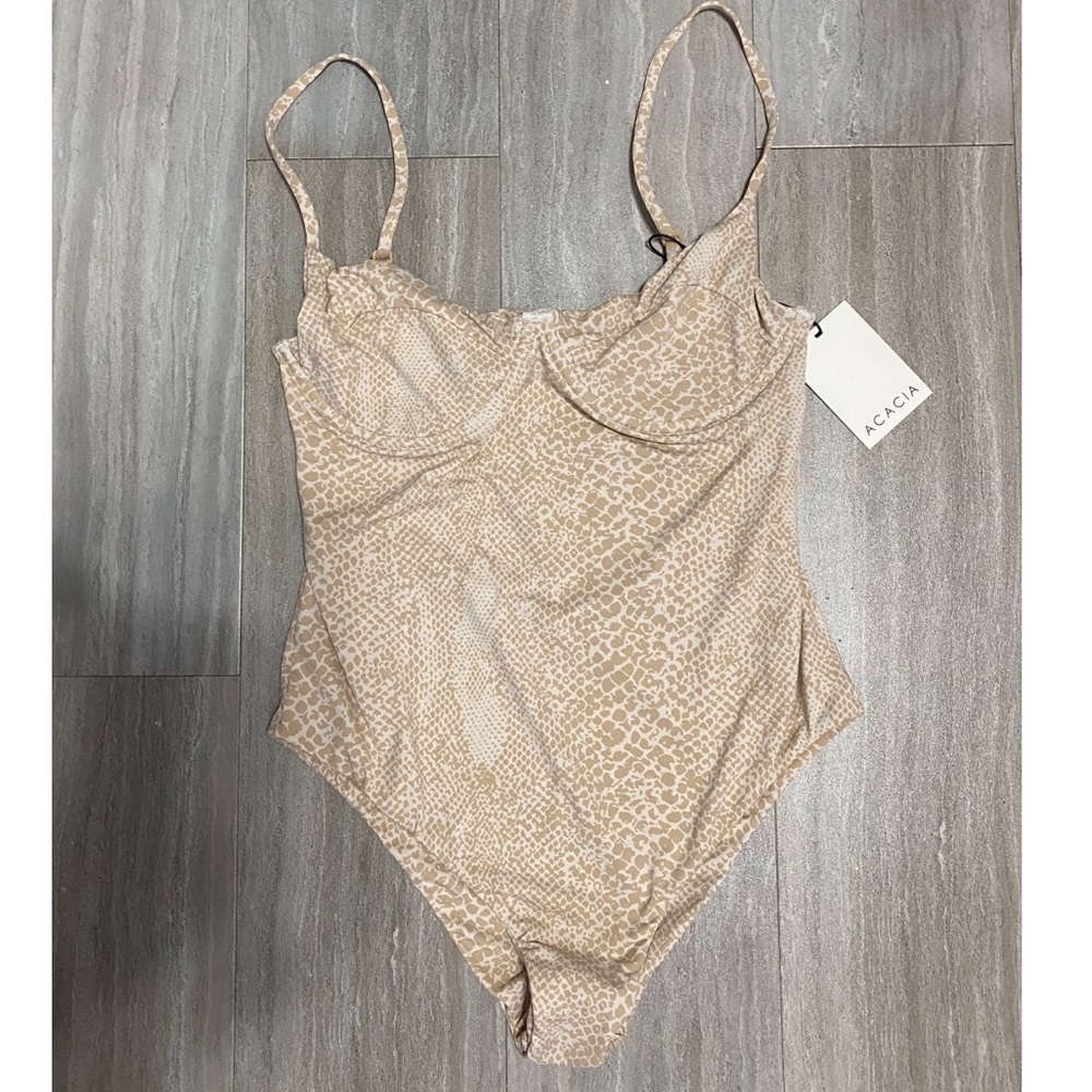 *SOLD*ACACIA Swimwear Marlow in Light Snake